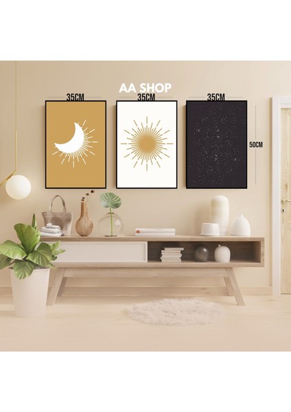 3 Parça Renkli Solmaz Kaliteli Baskı Çerçeve Görünümlü Mdf Tablo Set 96 modelleri