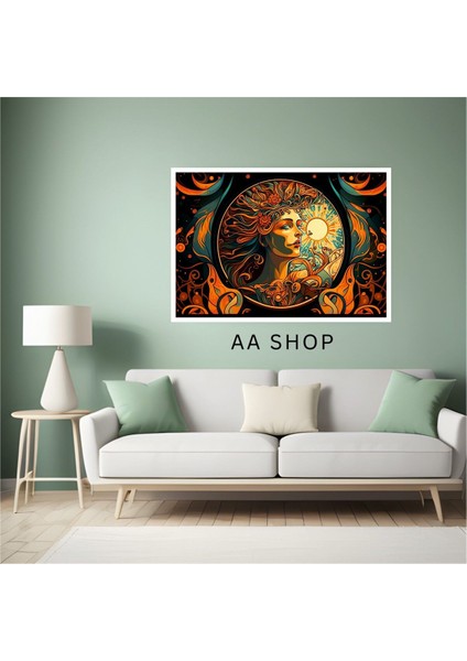 Kadın Çiçek Büyük Boy Renkli Solmaz Kaliteli Baskı Çerçeve Görünümlü Mdf Tablo 70X50CM 161 fiyatları