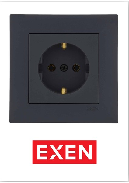Uzmlight Exen Karell Füme Topraklı Priz (12ADET) fiyatları