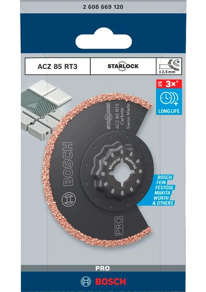 Starlock ACZ85 Rt3 Pro 3*long Lıfe Daldırmalıraspabıçağı 1 Adet