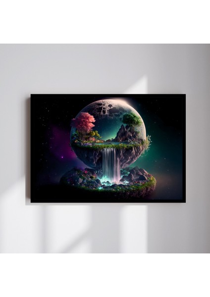 Doğa Manzara Büyük Boy Renkli Solmaz Kaliteli Baskı Çerçeve Görünümlü Mdf Tablo 70X50CM 158