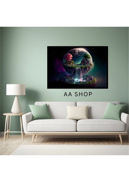 Doğa Manzara Büyük Boy Renkli Solmaz Kaliteli Baskı Çerçeve Görünümlü Mdf Tablo 70X50CM 158 fiyatları