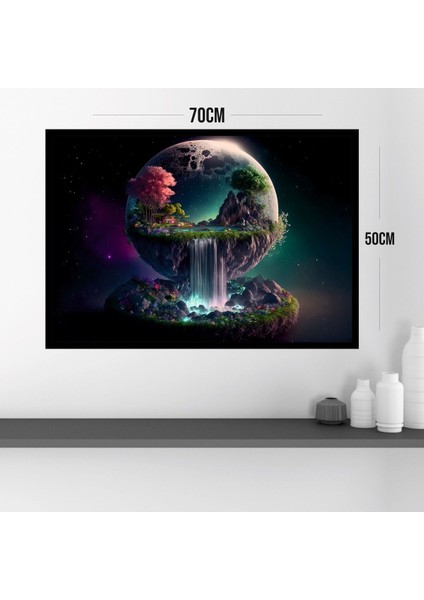 Doğa Manzara Büyük Boy Renkli Solmaz Kaliteli Baskı Çerçeve Görünümlü Mdf Tablo 70X50CM 158 modelleri