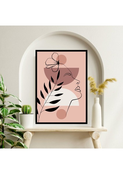 Kadın Çiçek Büyük Boy Renkli Solmaz Kaliteli Baskı Çerçeve Görünümlü Mdf Tablo 70X50CM 17 fiyatları