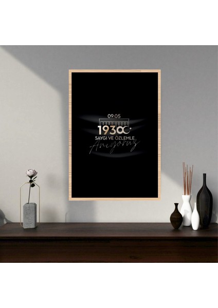 Anıtkabir Atatürk Büyük Boy Renkli Solmaz Kaliteli Baskı Çerçeve Görünümlü Mdf Tablo 70X50CM 210