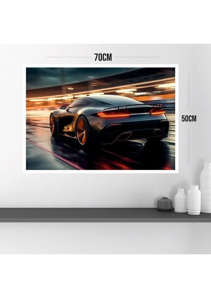 Araba Büyük Boy Renkli Solmaz Kaliteli Baskı Çerçeve Görünümlü Mdf Tablo 70X50CM 170 modelleri