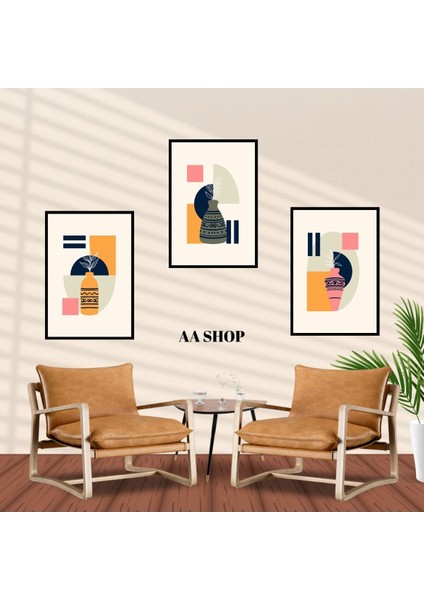 3 Parça Renkli Solmaz Kaliteli Baskı Çerçeve Görünümlü Mdf Tablo Set 77 fiyatları