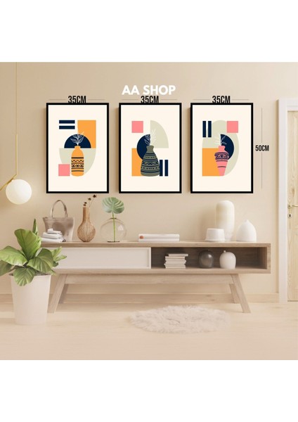 3 Parça Renkli Solmaz Kaliteli Baskı Çerçeve Görünümlü Mdf Tablo Set 77 modelleri