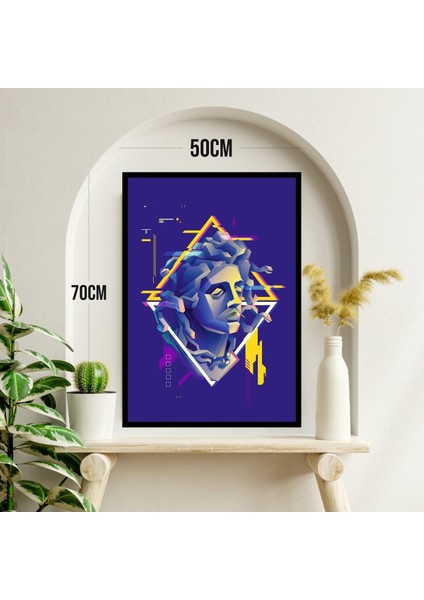 Medusa Büyük Boy Renkli Solmaz Kaliteli Baskı Çerçeve Görünümlü Mdf Tablo 70X50CM 119 modelleri