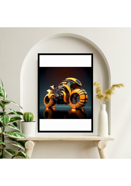 Motor Büyük Boy Renkli Solmaz Kaliteli Baskı Çerçeve Görünümlü Mdf Tablo 70X50CM 130 fiyatları