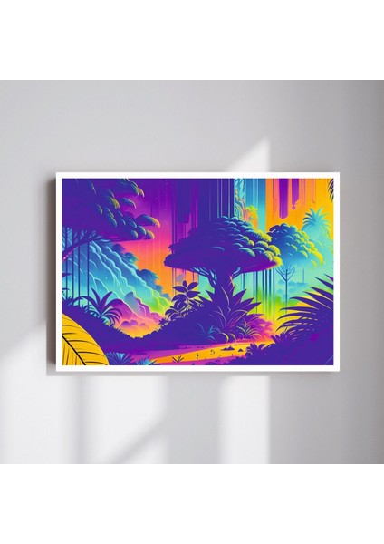 Doğa Manzara Büyük Boy Renkli Solmaz Kaliteli Baskı Çerçeve Görünümlü Mdf Tablo 70X50CM 127