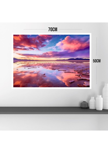 Doğa Manzara Büyük Boy Renkli Solmaz Kaliteli Baskı Çerçeve Görünümlü Mdf Tablo 70X50CM 59 modelleri