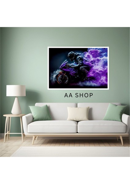 Motor Büyük Boy Renkli Solmaz Kaliteli Baskı Çerçeve Görünümlü Mdf Tablo 70X50CM 151 fiyatları