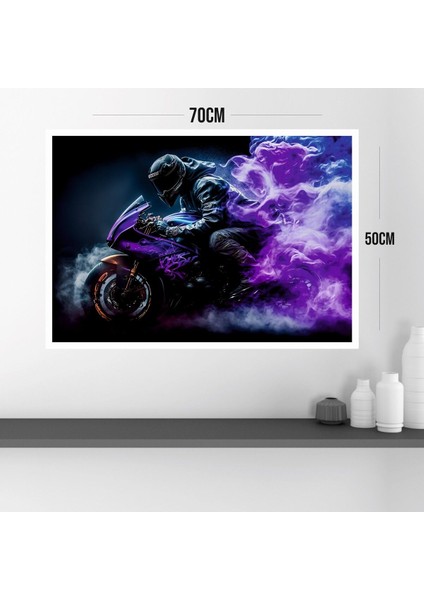 Motor Büyük Boy Renkli Solmaz Kaliteli Baskı Çerçeve Görünümlü Mdf Tablo 70X50CM 151 modelleri