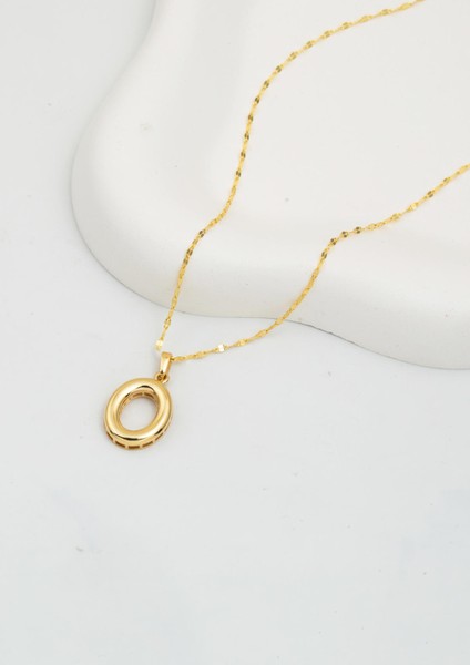 14 Ayar Altın Balon O Harfi Kolye modelleri