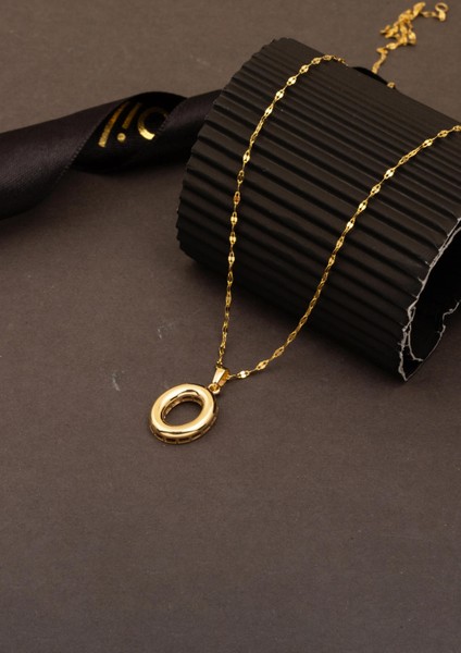 14 Ayar Altın Balon O Harfi Kolye fırsatları