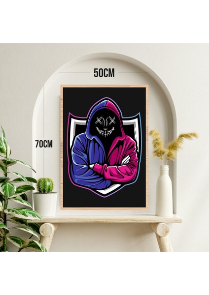 Gamer Büyük Boy Renkli Solmaz Kaliteli Baskı Çerçeve Görünümlü Mdf Tablo 70X50CM 233 modelleri