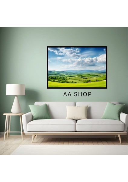 Doğa Manzara Büyük Boy Renkli Solmaz Kaliteli Baskı Çerçeve Görünümlü Mdf Tablo 70X50CM 34 fiyatları