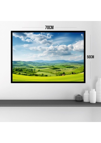Doğa Manzara Büyük Boy Renkli Solmaz Kaliteli Baskı Çerçeve Görünümlü Mdf Tablo 70X50CM 34 modelleri