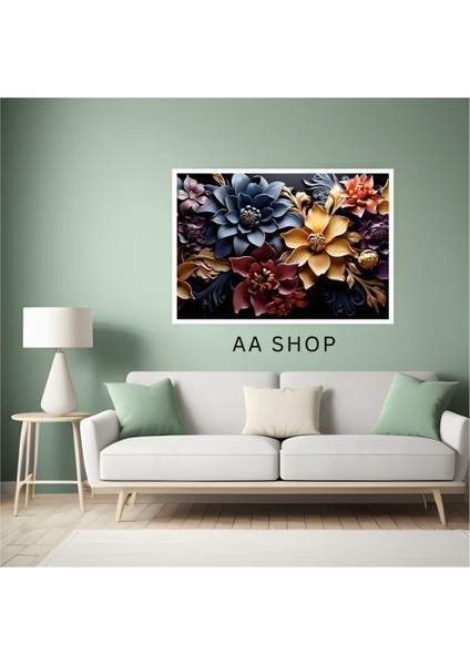 Çiçek Doğa Büyük Boy Renkli Solmaz Kaliteli Baskı Çerçeve Görünümlü Mdf Tablo 70X50CM 33 fiyatları