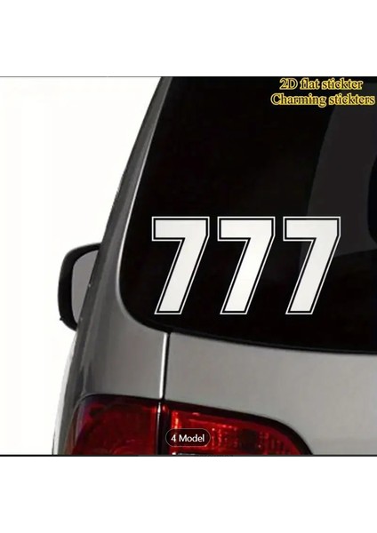 777 Numara Sticker – Araç ve Motosiklet Yarış Numarası Etiketi