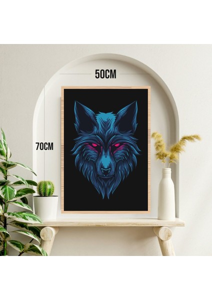 Kurt Hayvan Büyük Boy Renkli Solmaz Kaliteli Baskı Çerçeve Görünümlü Mdf Tablo 70X50CM 263 modelleri