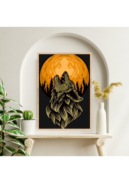 Kurt Hayvan Büyük Boy Renkli Solmaz Kaliteli Baskı Çerçeve Görünümlü Mdf Tablo 70X50CM 241 fiyatları