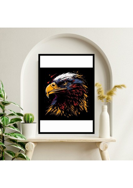 Kartal Hayvan Büyük Boy Renkli Solmaz Kaliteli Baskı Çerçeve Görünümlü Mdf Tablo 70X50CM 182 fiyatları