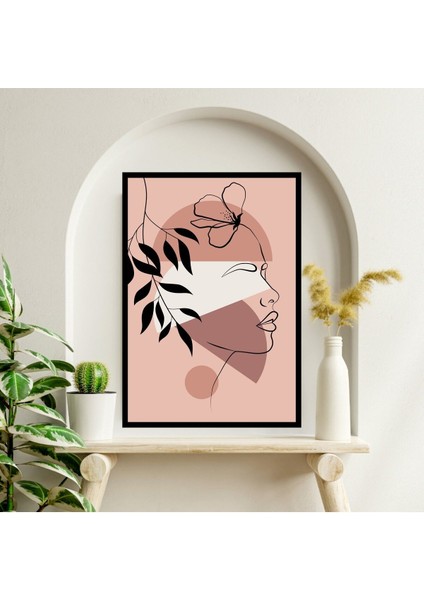 Kadın Çiçek Büyük Boy Renkli Solmaz Kaliteli Baskı Çerçeve Görünümlü Mdf Tablo 70X50CM 16 fiyatları