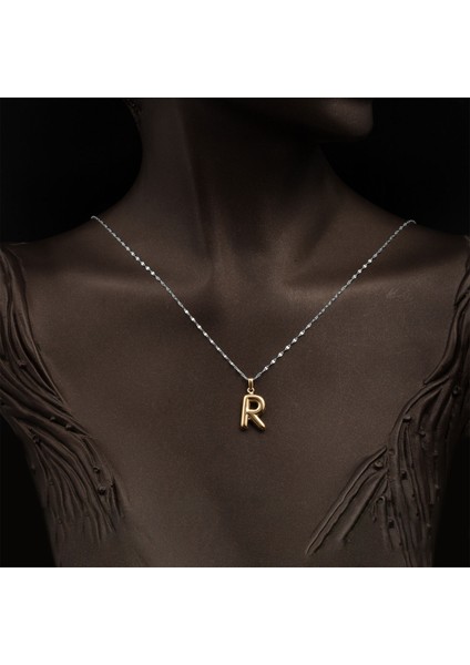 14 Ayar Altın Balon R Harfi Kolye Ucu fiyatları