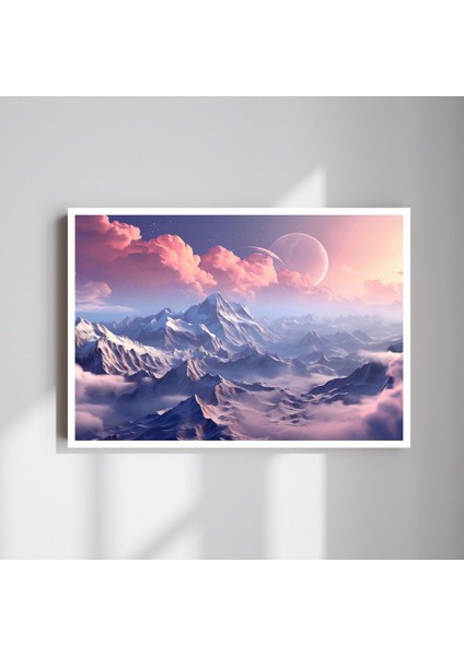 Doğa Manzara Büyük Boy Renkli Solmaz Kaliteli Baskı Çerçeve Görünümlü Mdf Tablo 70X50CM 110