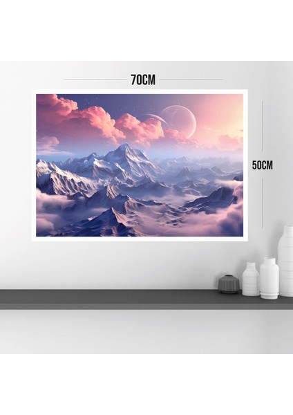 Doğa Manzara Büyük Boy Renkli Solmaz Kaliteli Baskı Çerçeve Görünümlü Mdf Tablo 70X50CM 110 modelleri