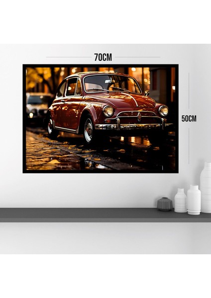 Araba Vosvos Büyük Boy Renkli Solmaz Kaliteli Baskı Çerçeve Görünümlü Mdf Tablo 70X50CM 155 modelleri