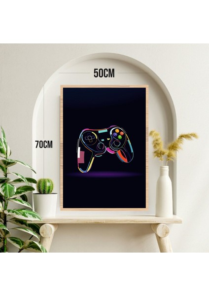Gamer Kol Büyük Boy Renkli Solmaz Kaliteli Baskı Çerçeve Görünümlü Mdf Tablo 70X50CM 265 modelleri