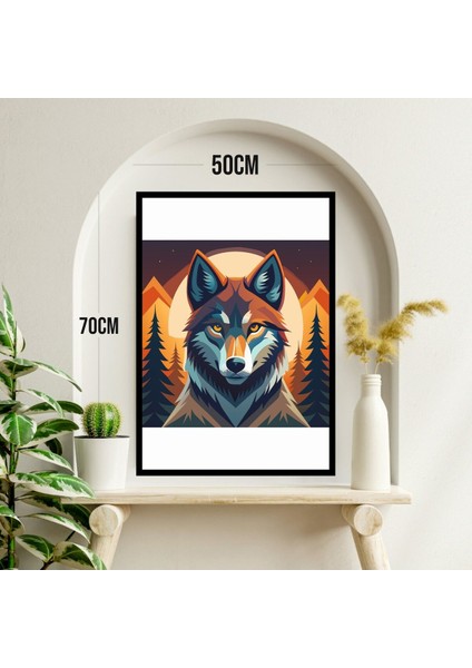 Kurt Doğa Büyük Boy Renkli Solmaz Kaliteli Baskı Çerçeve Görünümlü Mdf Tablo 70X50CM 228 modelleri