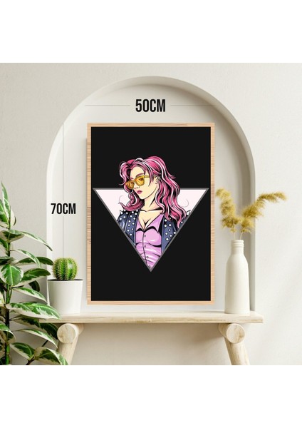 Kadın Büyük Boy Renkli Solmaz Kaliteli Baskı Çerçeve Görünümlü Mdf Tablo 70X50CM 254 modelleri