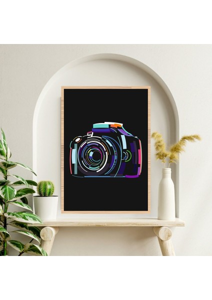 Fotoğraf Makinesi Büyük Boy Renkli Solmaz Kaliteli Baskı Çerçeve Görünümlü Mdf Tablo 70X50CM 253 fiyatları