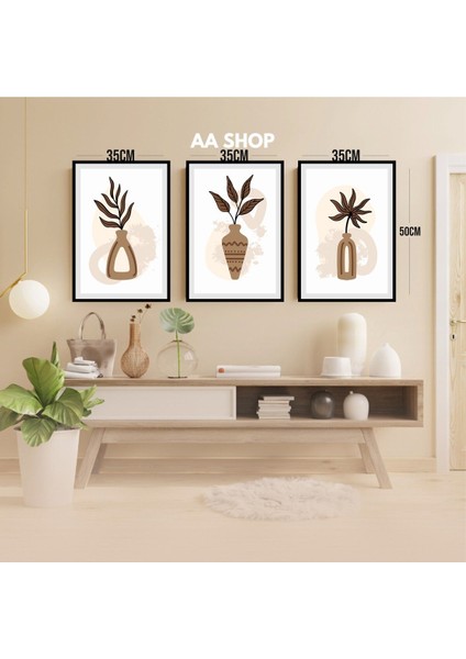 3 Parça Çiçek Yaprak Renkli Solmaz Kaliteli Baskı Çerçeve Görünümlü Mdf Tablo Set 80 modelleri