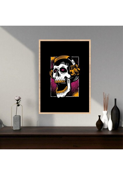 Kurukafa Müzik Büyük Boy Renkli Solmaz Kaliteli Baskı Çerçeve Görünümlü Mdf Tablo 70X50CM 204