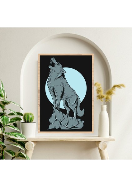 Kurt Hayvan Büyük Boy Renkli Solmaz Kaliteli Baskı Çerçeve Görünümlü Mdf Tablo 70X50CM 268 fiyatları