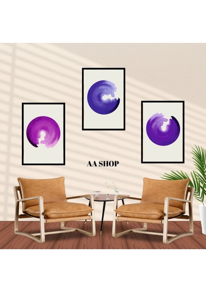 3 Parça Renkli Solmaz Kaliteli Baskı Çerçeve Görünümlü Mdf Tablo Set 42 fiyatları