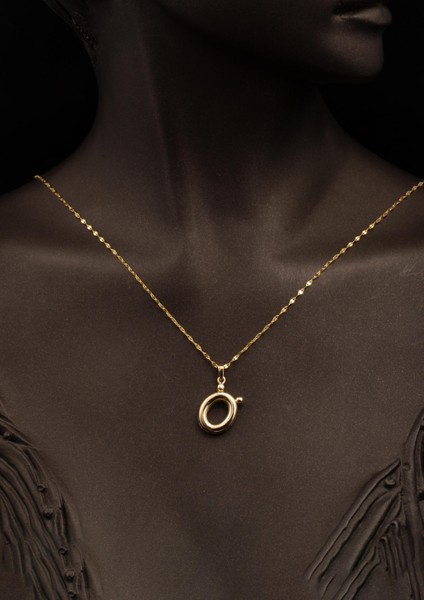 Balon Formlu Ö Harfi Kolye 14 Ayar Altın fiyatları