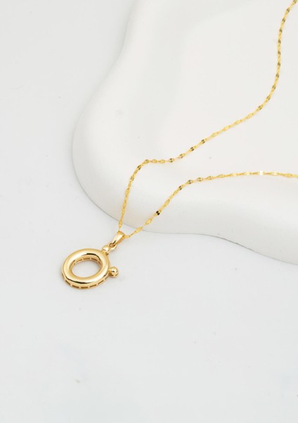 Balon Formlu Ö Harfi Kolye 14 Ayar Altın modelleri