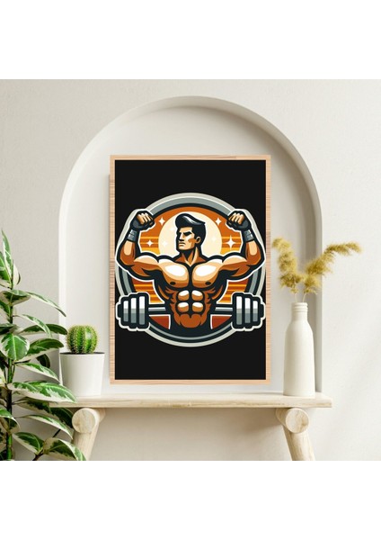 Fitness Spor Büyük Boy Renkli Solmaz Kaliteli Baskı Çerçeve Görünümlü Mdf Tablo 70X50CM 232 fiyatları