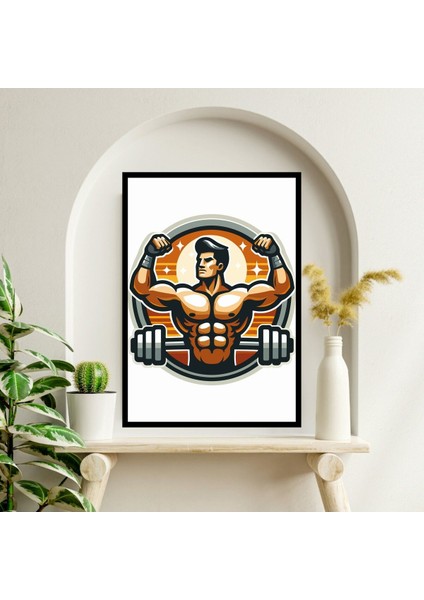 Fitness Spor Büyük Boy Renkli Solmaz Kaliteli Baskı Çerçeve Görünümlü Mdf Tablo 70X50CM 117 fiyatları