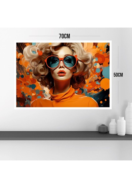 Kadın Büyük Boy Renkli Solmaz Kaliteli Baskı Çerçeve Görünümlü Mdf Tablo 70X50CM 56 modelleri