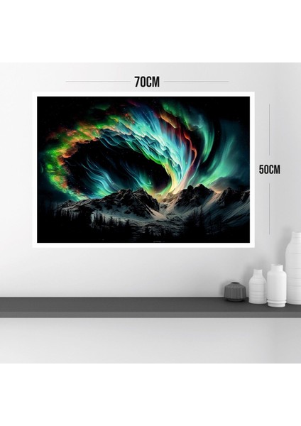 Uzay Manzara Büyük Boy Renkli Solmaz Kaliteli Baskı Çerçeve Görünümlü Mdf Tablo 70X50CM 99 modelleri