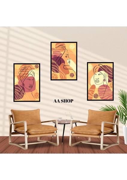 3 Parça Çiçek Yaprak Renkli Solmaz Kaliteli Baskı Çerçeve Görünümlü Mdf Tablo Set 47 fiyatları