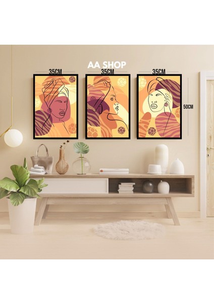 3 Parça Çiçek Yaprak Renkli Solmaz Kaliteli Baskı Çerçeve Görünümlü Mdf Tablo Set 47 modelleri