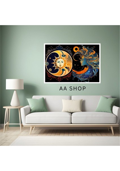 Uzay Doğa Büyük Boy Renkli Solmaz Kaliteli Baskı Çerçeve Görünümlü Mdf Tablo 70X50CM 162 fiyatları